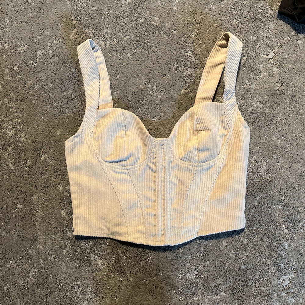 Shein Crop Top  / Bustier Cream Small
